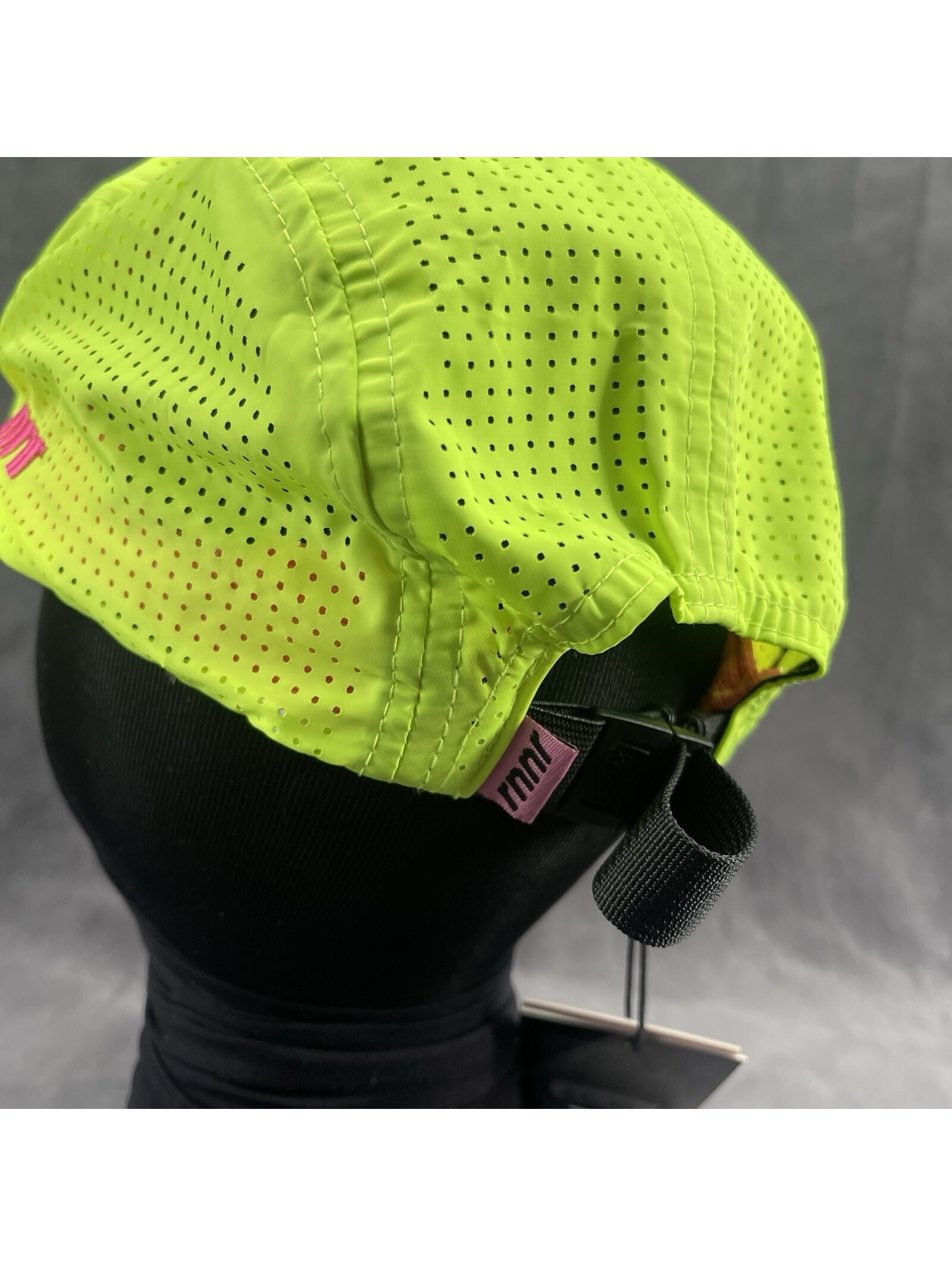 Party Pace Neon Green Running Cap Nwt 5 Panel Performance Race Hat — image 5 of 5
